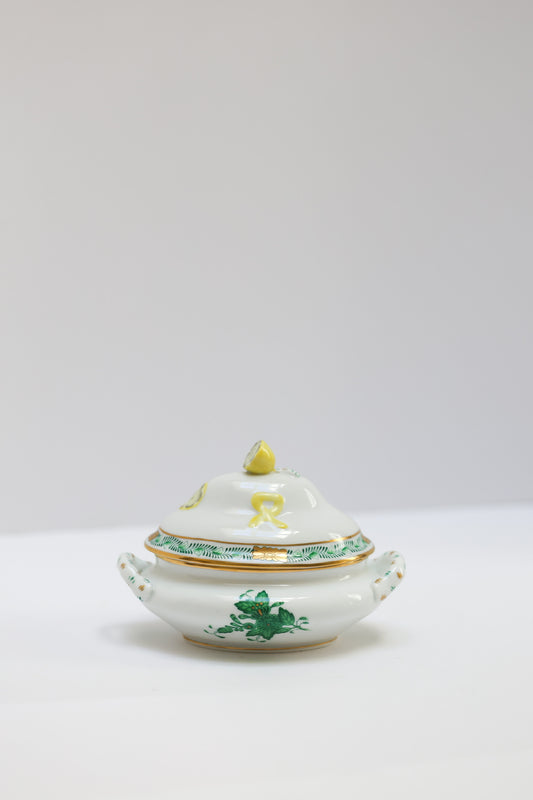 Miniature Tureen Chinese Bouquet Green