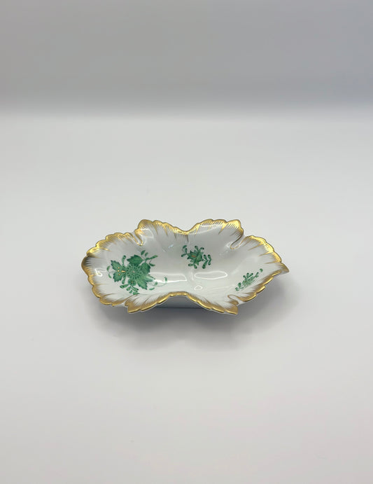 Leaf Trinket Dish Chinese Bouquet Green