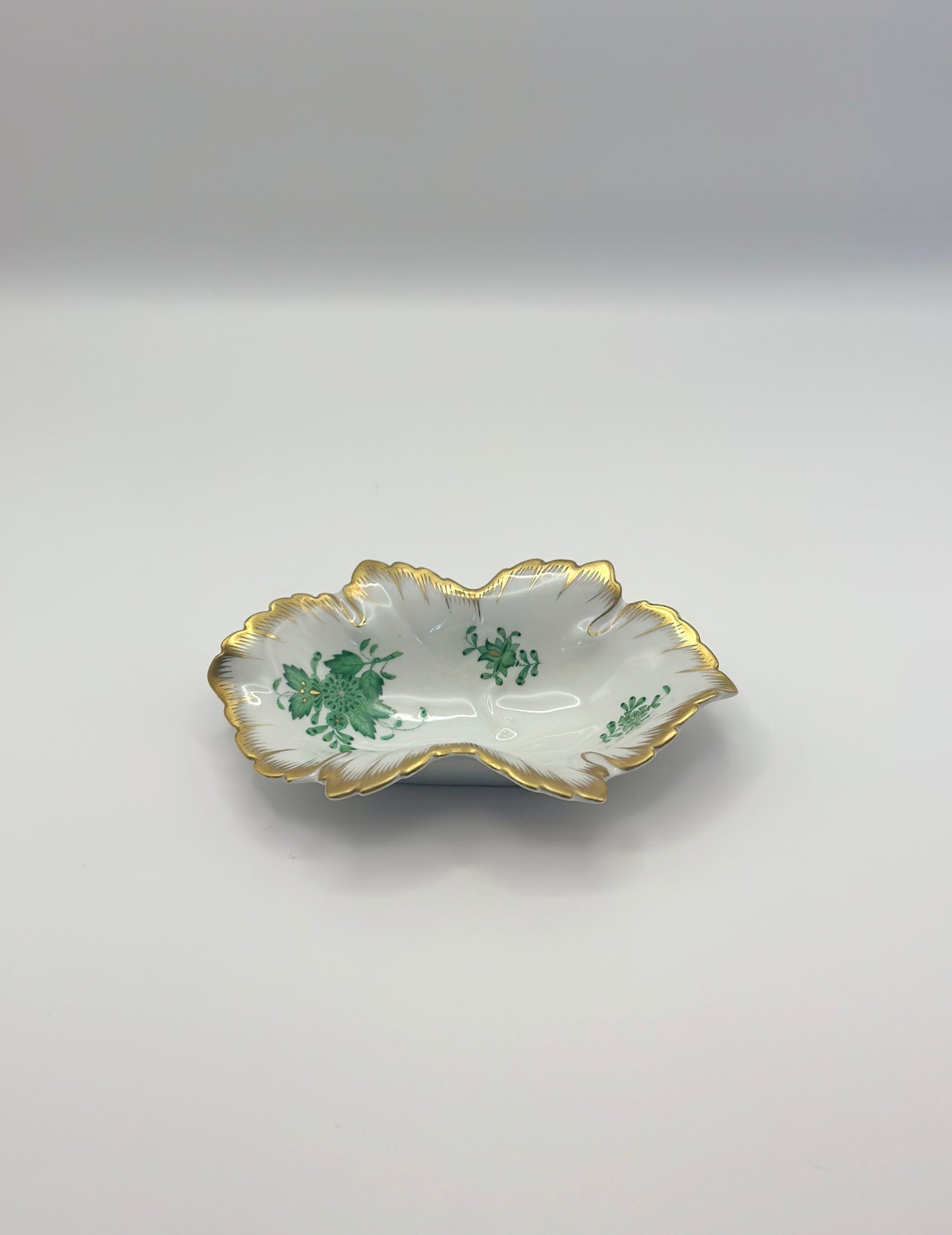 Leaf Trinket Dish Chinese Bouquet Green
