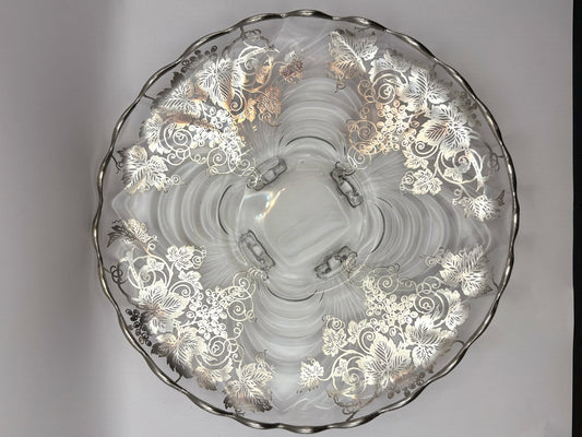 Sterling Overlay 11” Footed Bowl