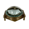 Antiqued Brass Hexagonal Dome Desk Magnifier, 4"