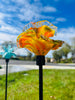 Art Glass Flower Stake Assorted