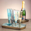 Catalina Footed Champagne Flute Clear: Amber