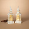 Lighted Spinning Water Globe Church w/ Angel