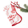 Santa Toile Scalloped Dinner Napkin, S/4