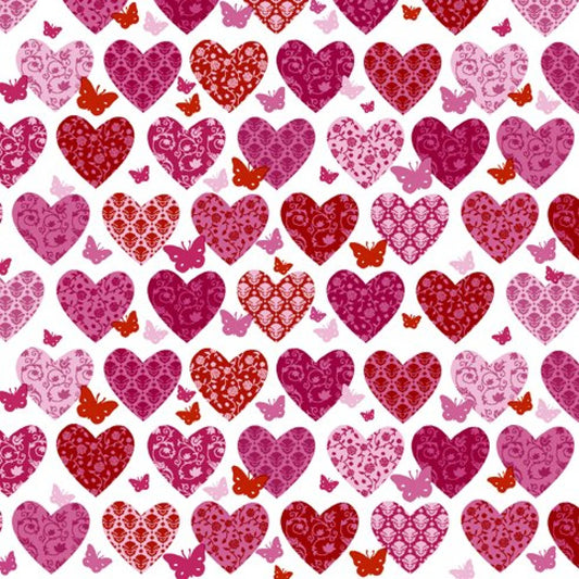 Paper Cocktail Napkins Mixed Hearts - 20 ct