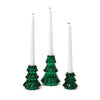 Set of 3 Green Tree Taper Candles