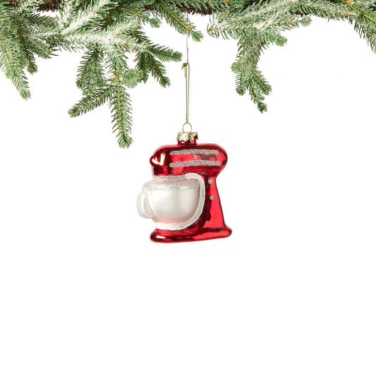 Glass Red Mixer Ornament