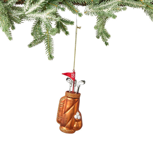 Glass Golf Bag Ornament