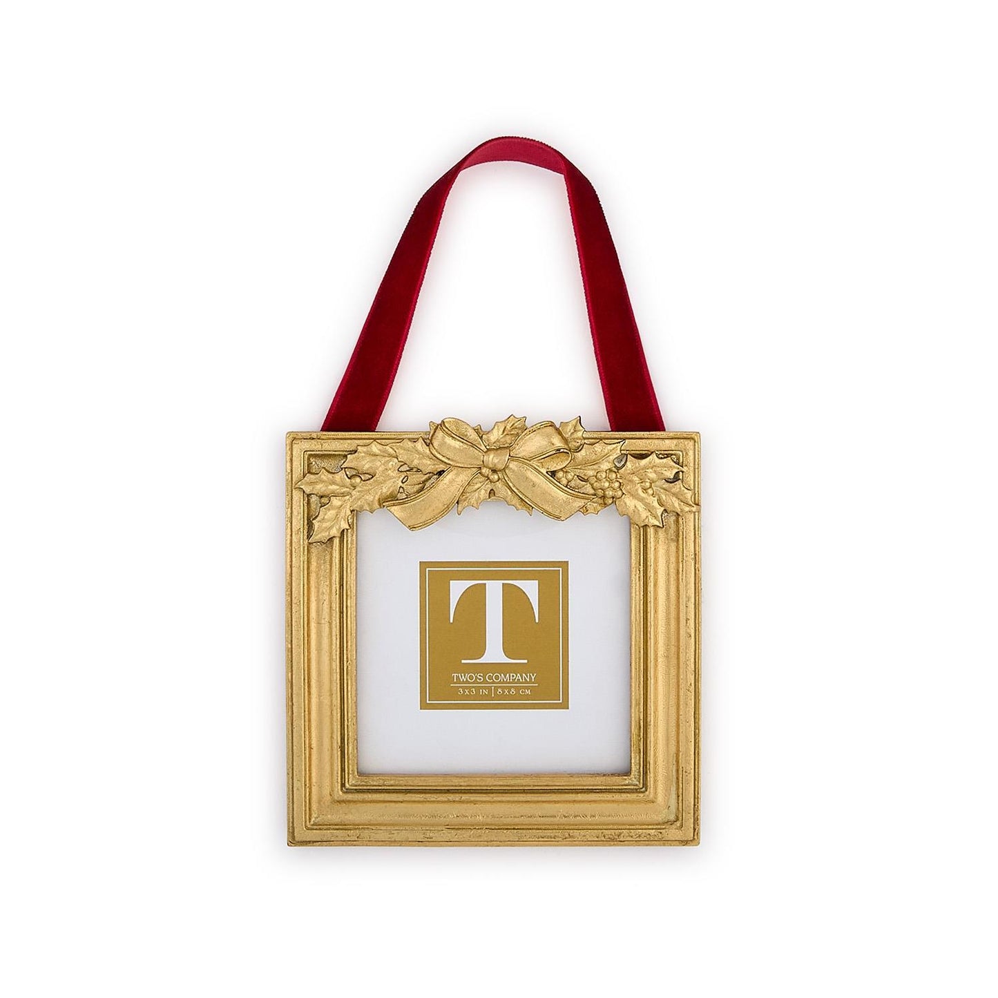 Holly Leaves Hanging Photo Frame Ornament