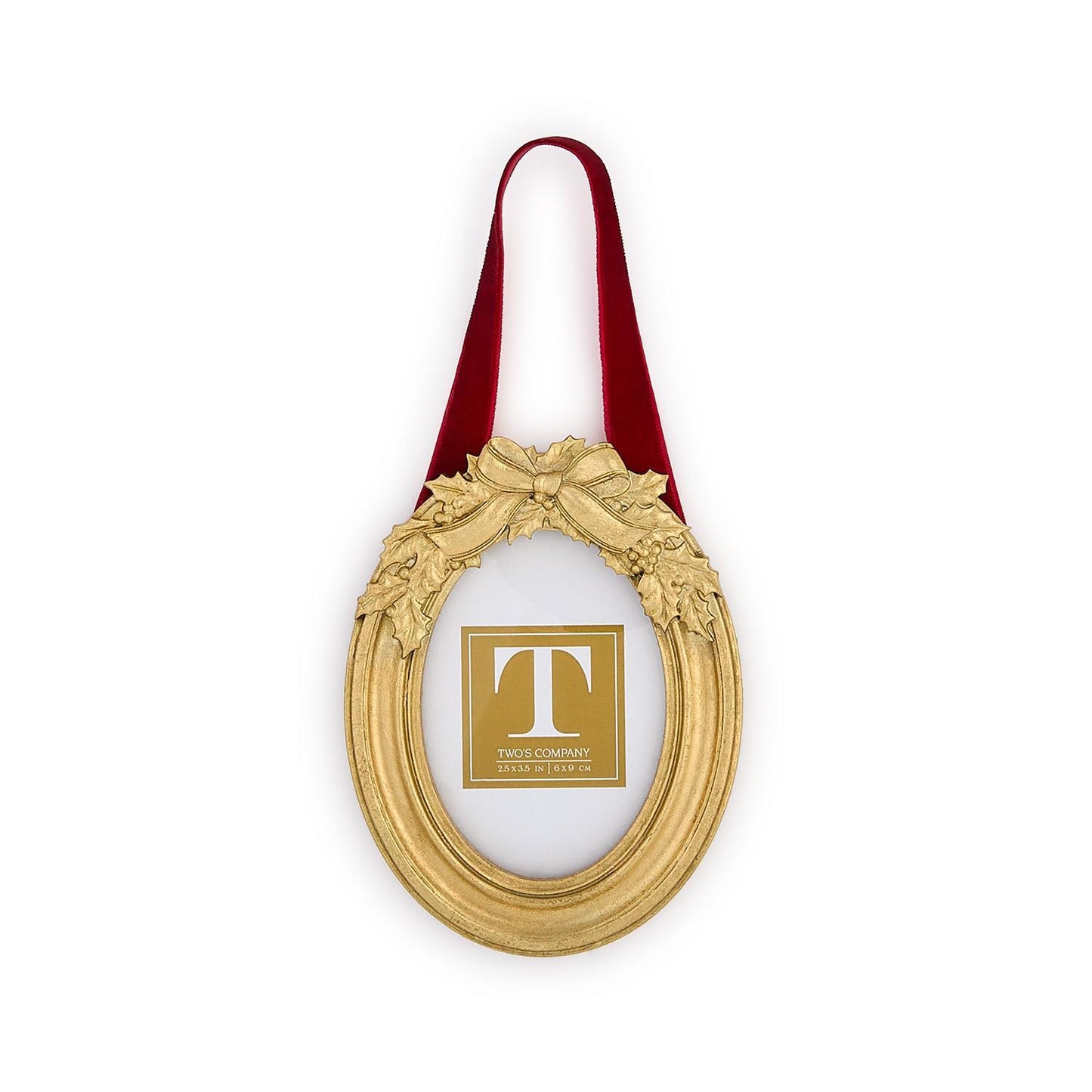 Holly Leaves Hanging Photo Frame Ornament