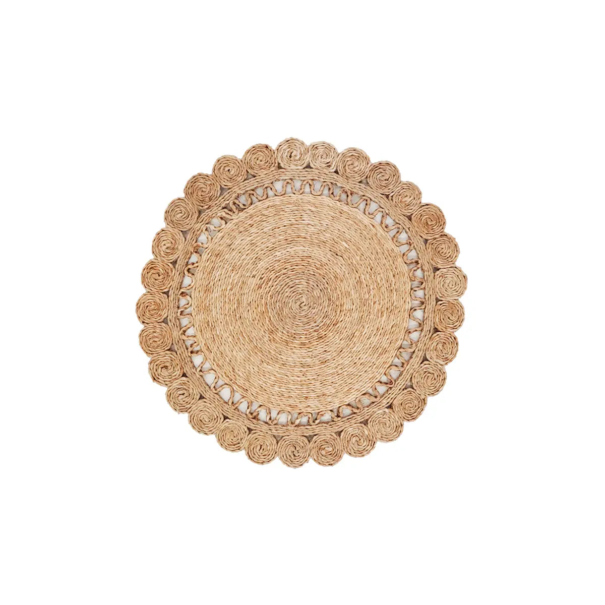 Handwoven Jute Flower Placemat-Set of 4