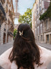 Hand-painted Mini Boho Monarch Claw Hair Clip -Brown