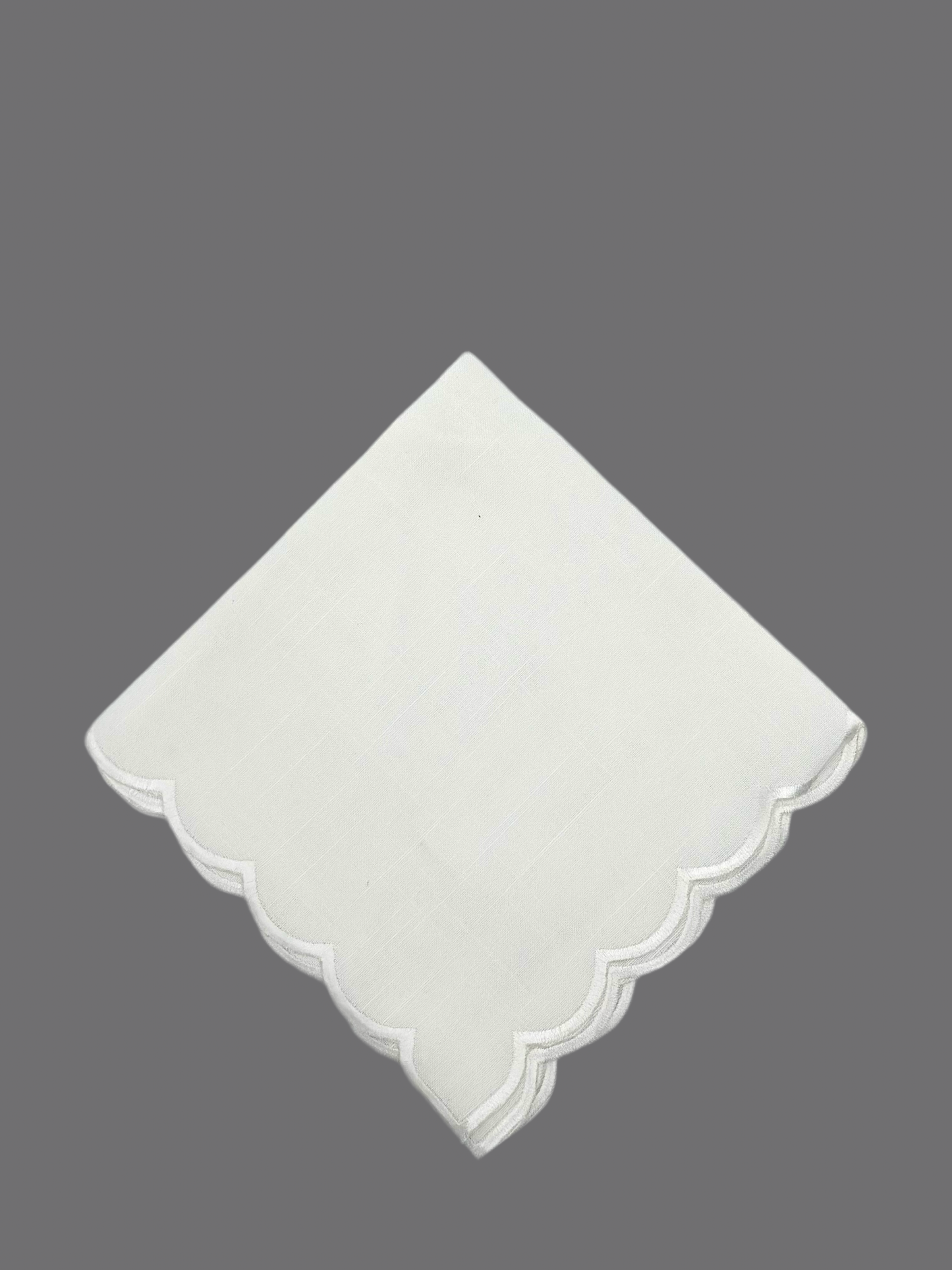 White Scallop Napkin, Set of 4