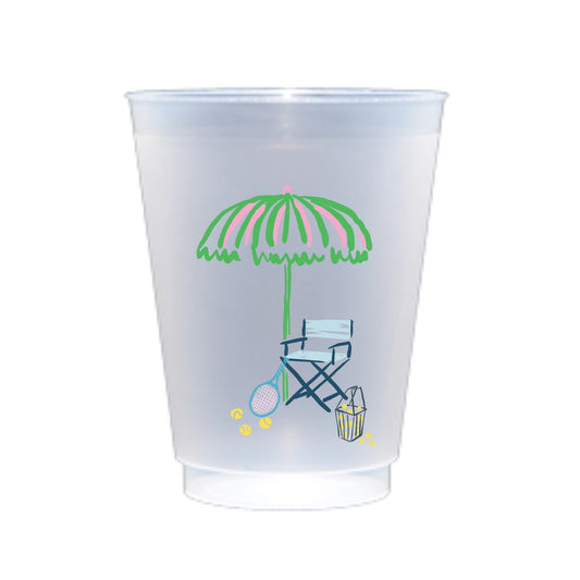 Meet Me on the Court Shatterproof Frost Flex Cups, S/6