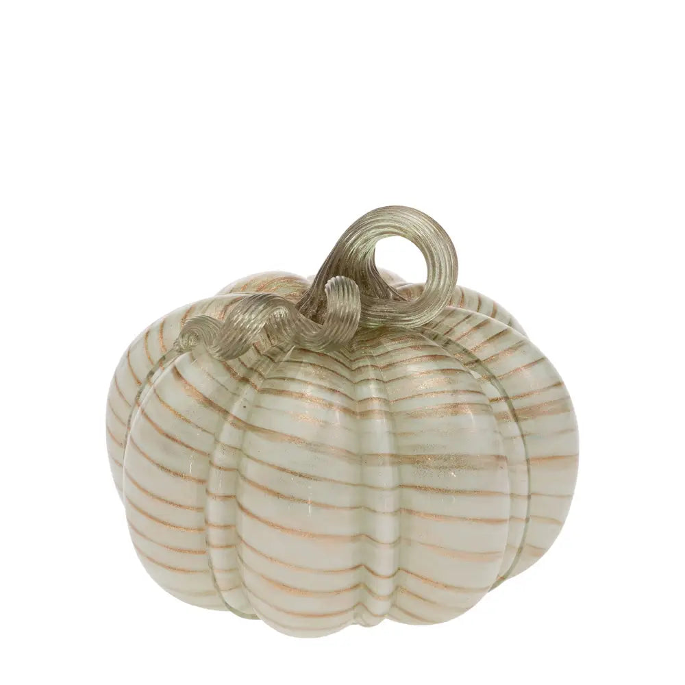 Small Laurel & Copper Glass Pumpkin