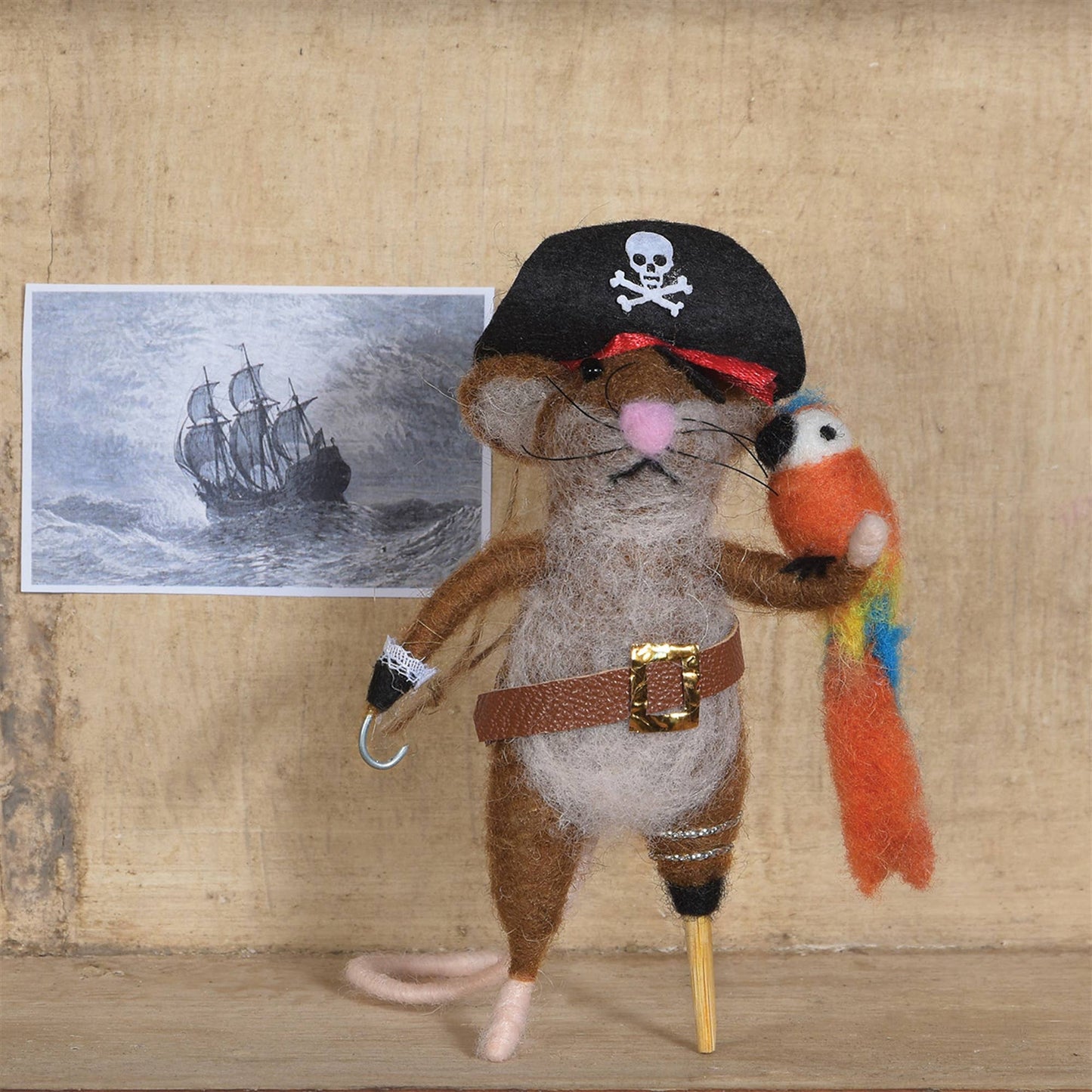 Pirate Mouse Felt Ornament