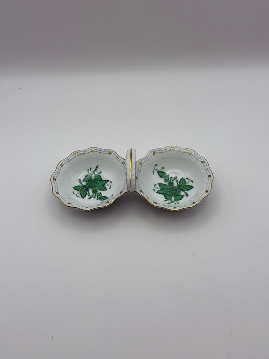 Chinese Bouquet Green Salt Cellar