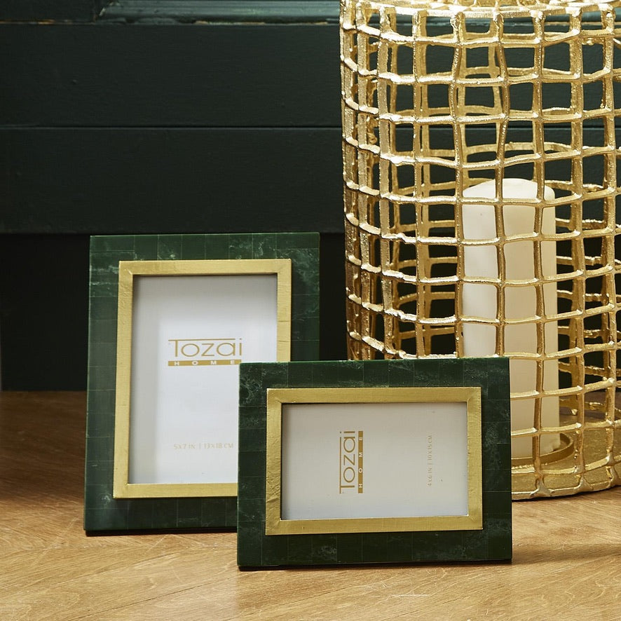 Aventurine Green & Gold Frame