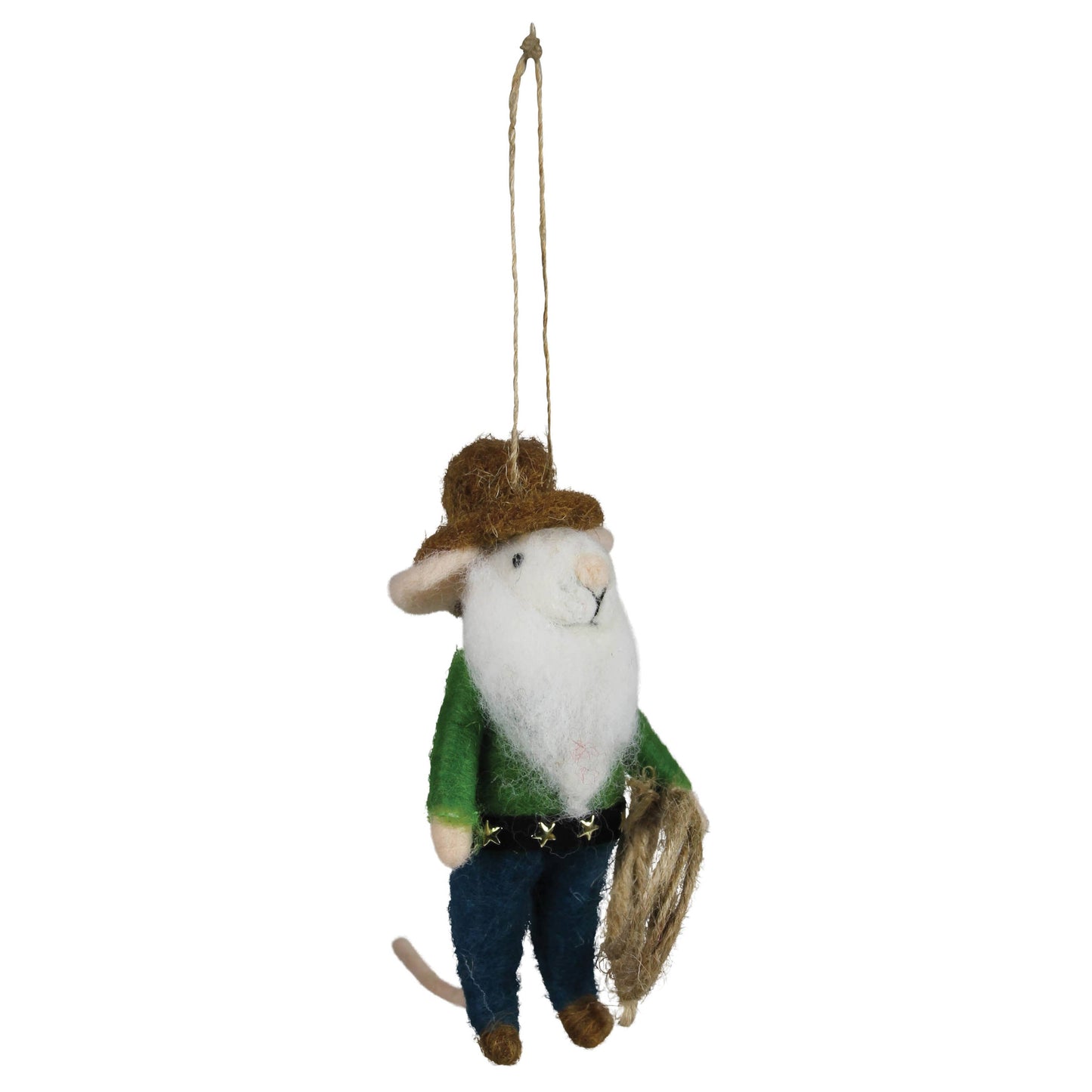 Cowboy Mouse Felt Ornament