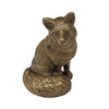 2-1/2" Antiqued Solid Brass Sitting Fox
