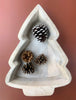 Small Christmas Tree Bowl - White Wash