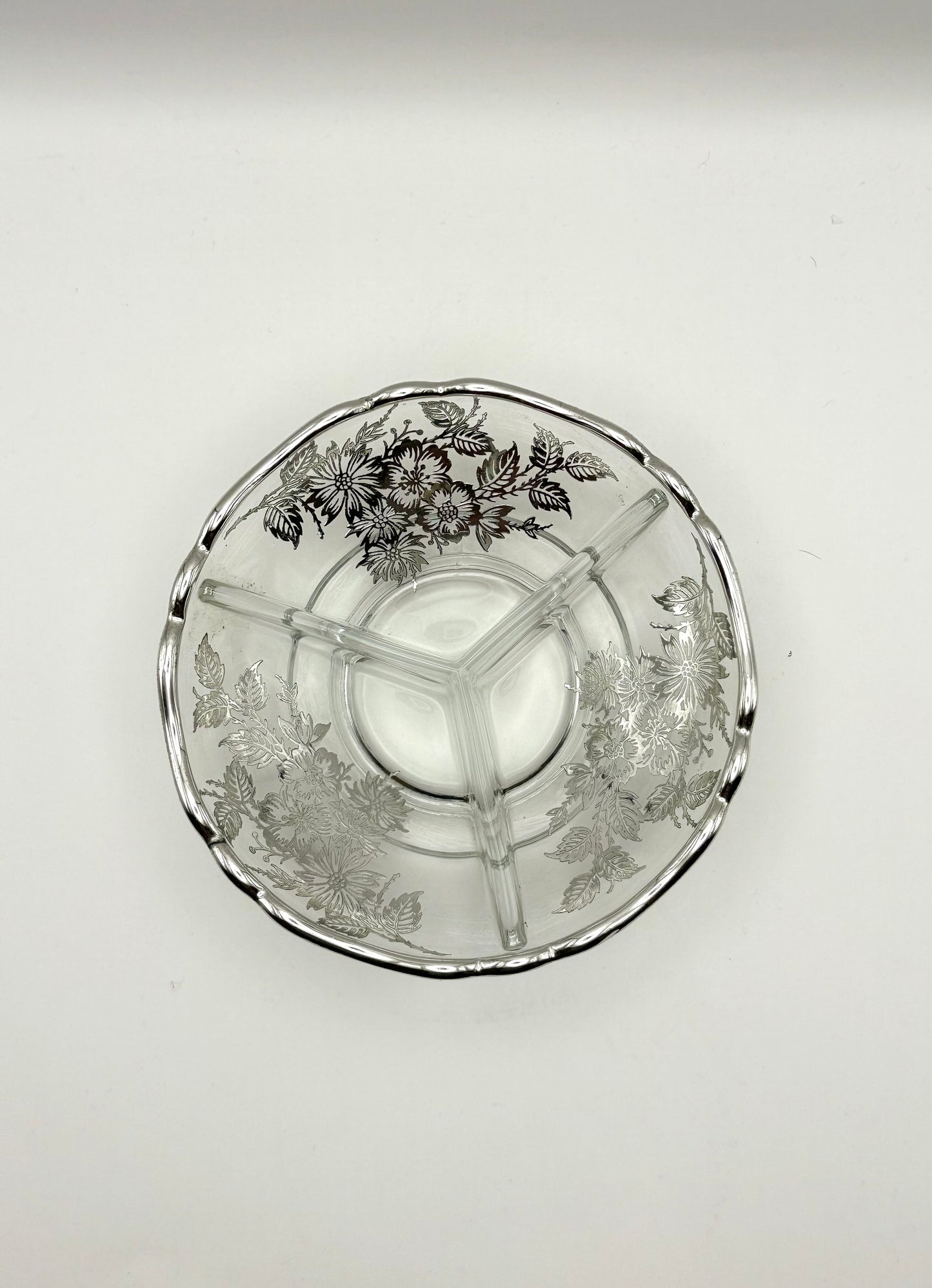 Sterling Overlay Nut/Candy Dish