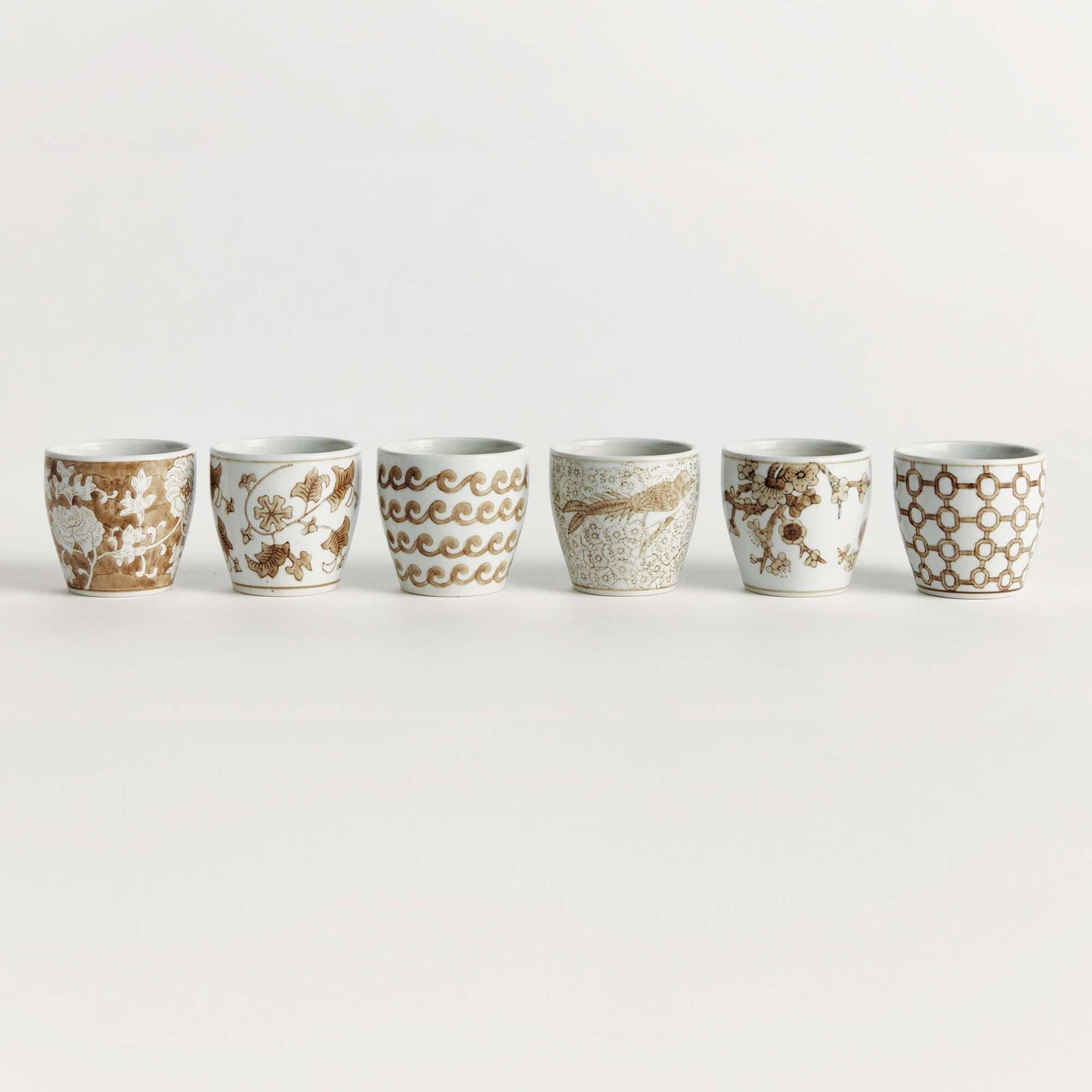 Province Mini Flower Pots -Brown & White- 6 Styles