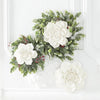 Handcrafted Glossy-White Wall Flowers S/3