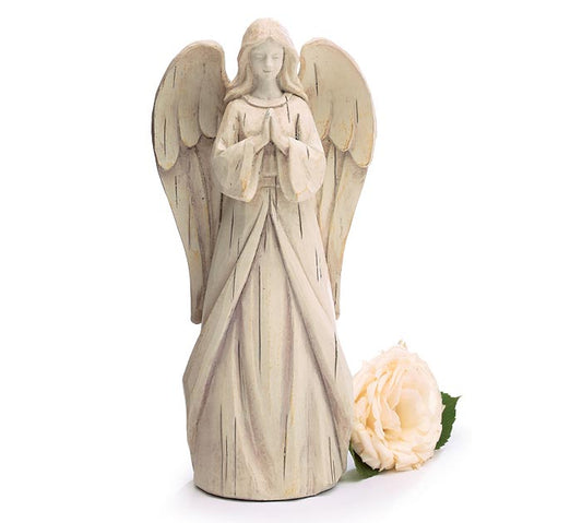 Praying Angel Ivory w/ Gold Accents