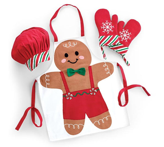 GINGERBREAD MAN CHILD'S APRON SET