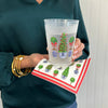 Christmas Topiaries Paper Cocktail Napkin