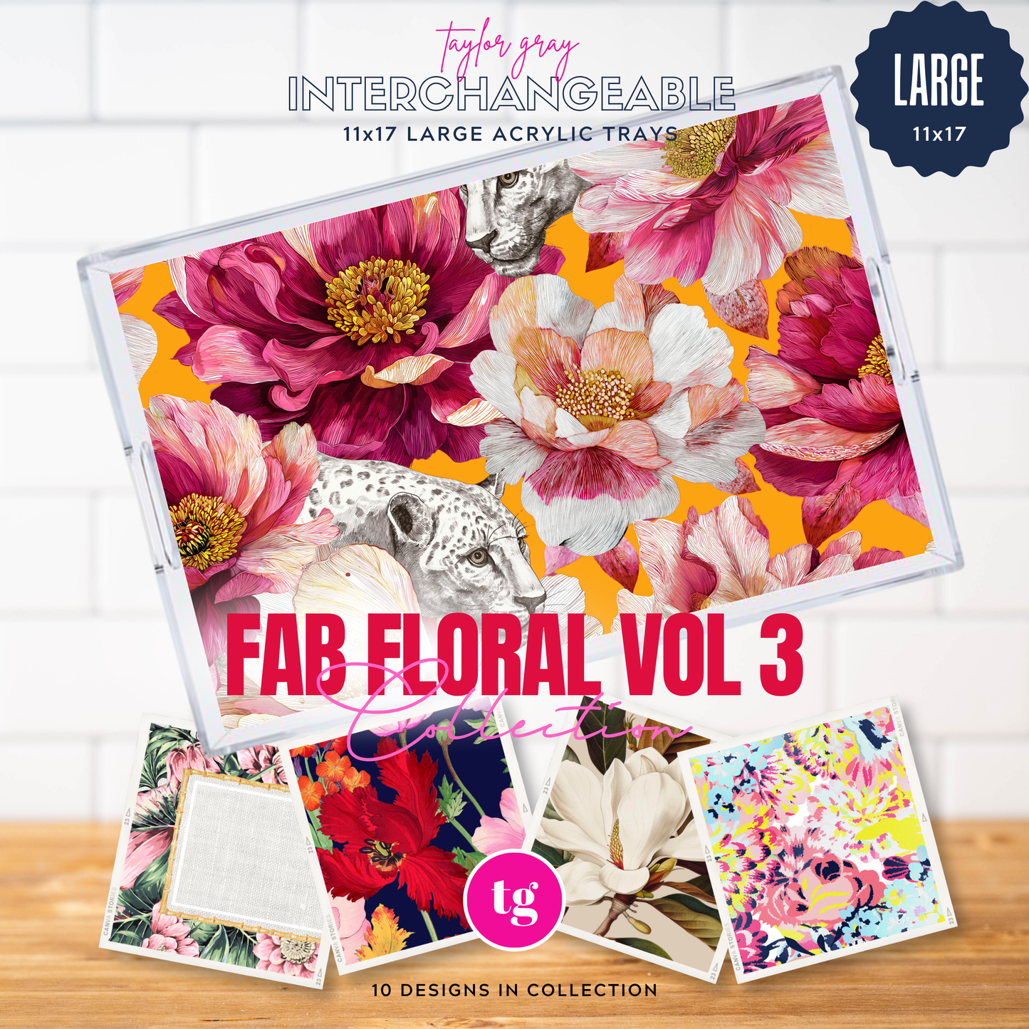 11x17 FAB FLORAL VOL 3 insert set of 10