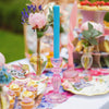 Pair of Pink Glass Candlestick Holders
