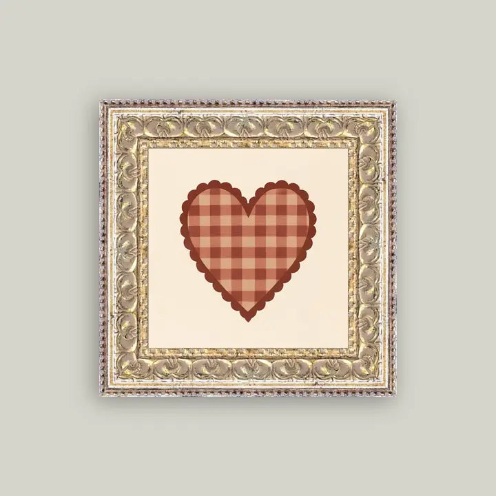 Gingham Heart 6x6