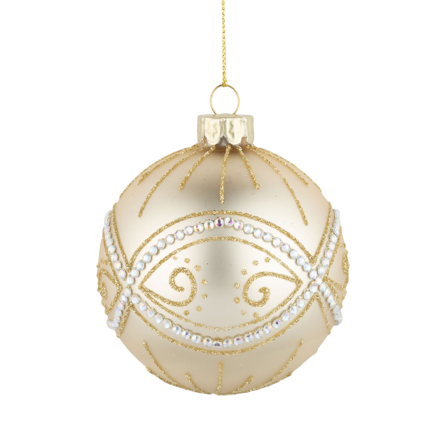 Gold Glitter Swirl Ornament
