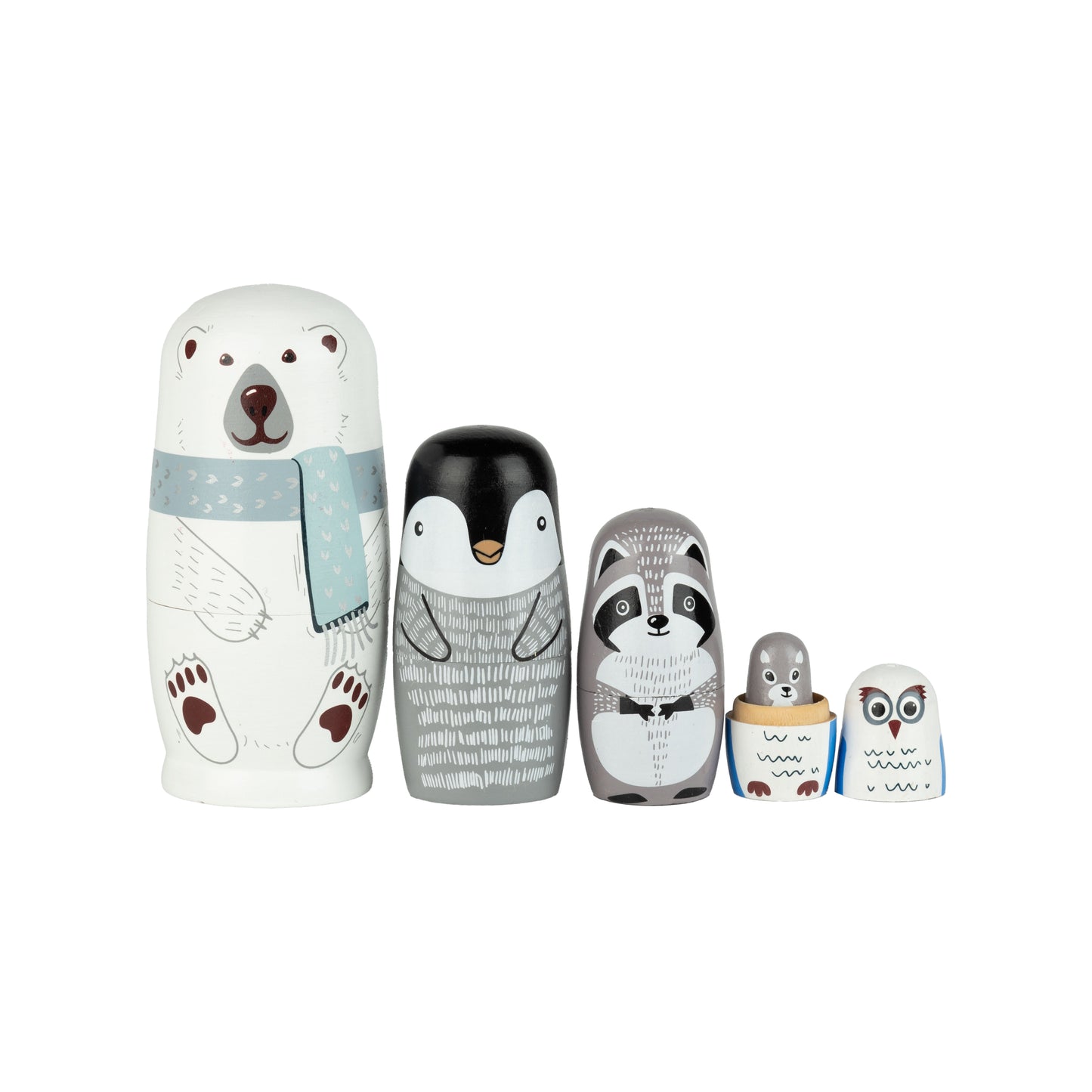 Northern Animals Nesting Dolls