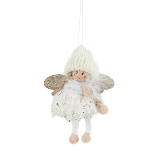 White Angel w/ Hat Ornament