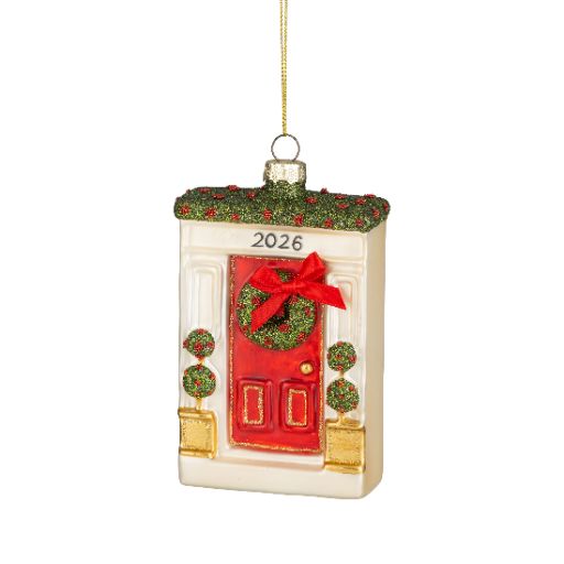 4.5" Glass Front Door Ornament