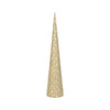 Harlequin Pattern Gold Beaded Cone Tree