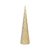 Harlequin Pattern Gold Beaded Cone Tree