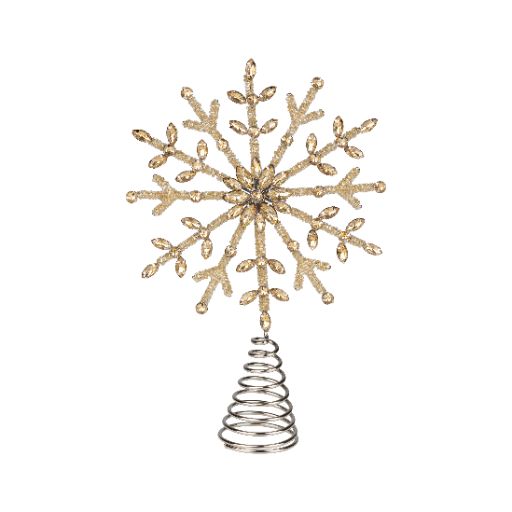 11" Gold Beaded Star Tree Topper