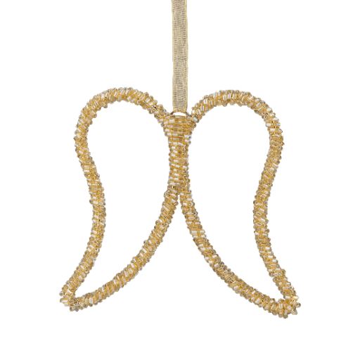 Gold 4" Angel Wings Ornament