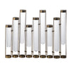 Glass Vial Flower Vase with Bronze Metal Frame