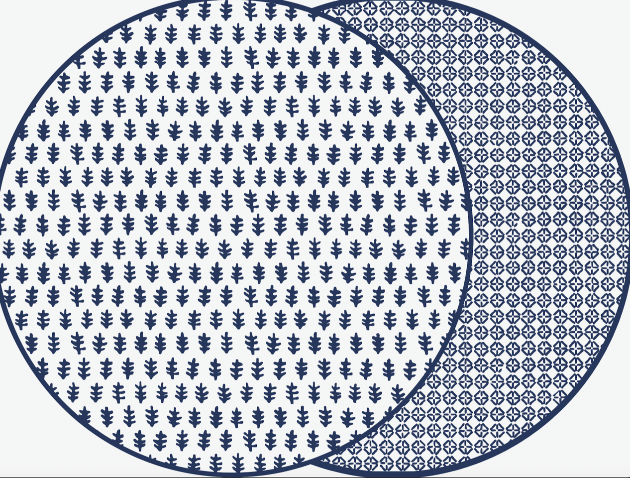 Round Agra Navy Placemat