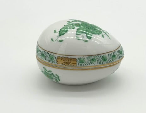 Herend Green Chinese Bouquet Egg Box