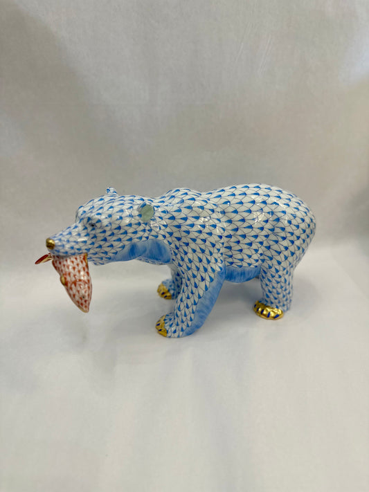 Grizzly Bear Blue w/ Rust Fish