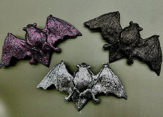Glittery Clip On Halloween Bat Ornament