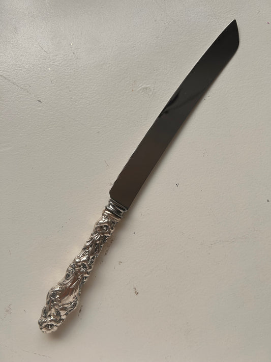 Vintage Old Lily Sterling Cake/Bread Knife