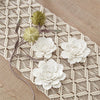 Handcrafted Glossy-White Wall Flowers S/3